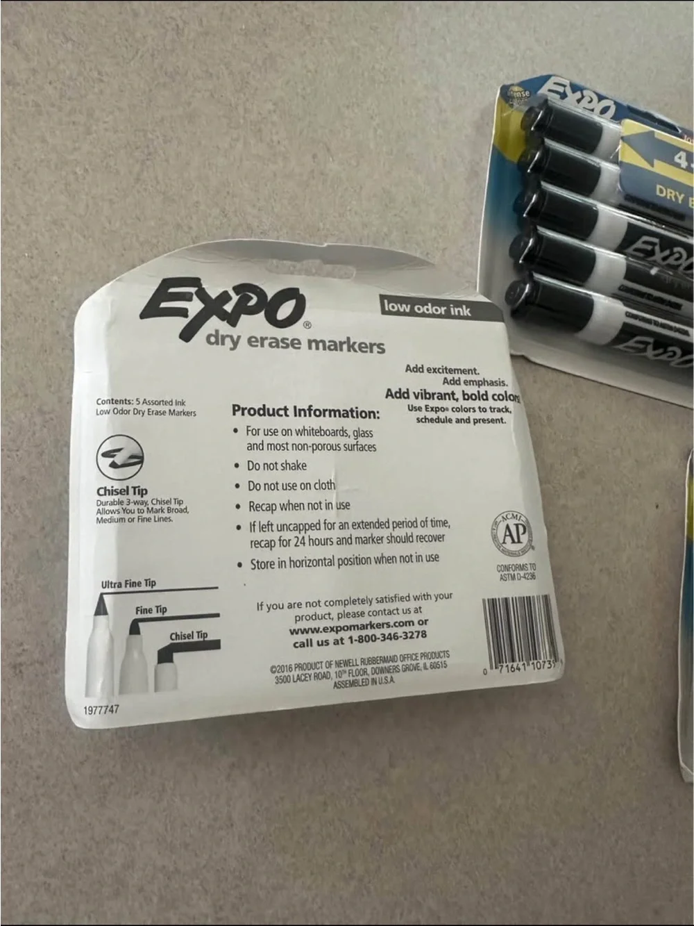 Expo Dry Erase Markers Black Chisel Tip Low Odor Lot of 15 NEW